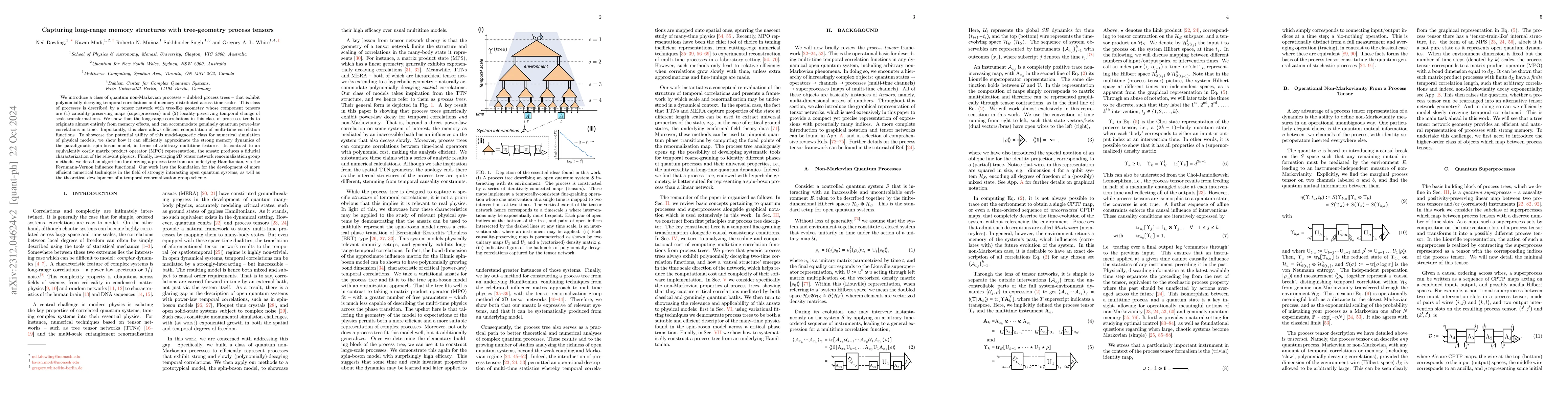 Thumbnail for Process Tree: Efficient Representation of Quantum Processes with Complex
  Long-Range Memory