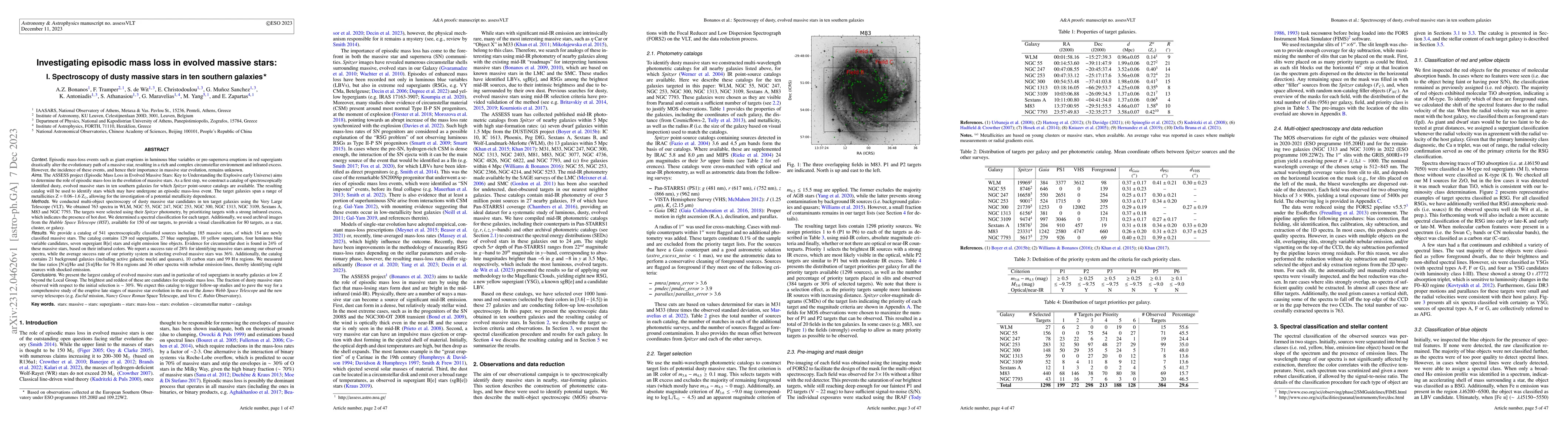 Thumbnail for Investigating episodic mass loss in evolved massive stars: I.
  Spectroscopy of dusty massive stars in ten southern galaxies