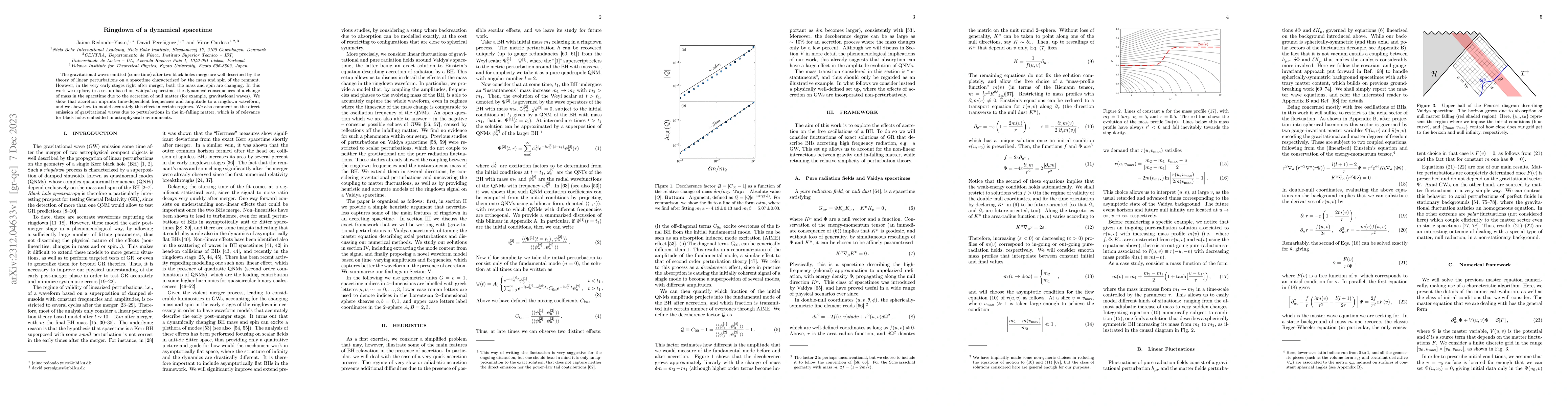 Thumbnail for Ringdown of a dynamical spacetime