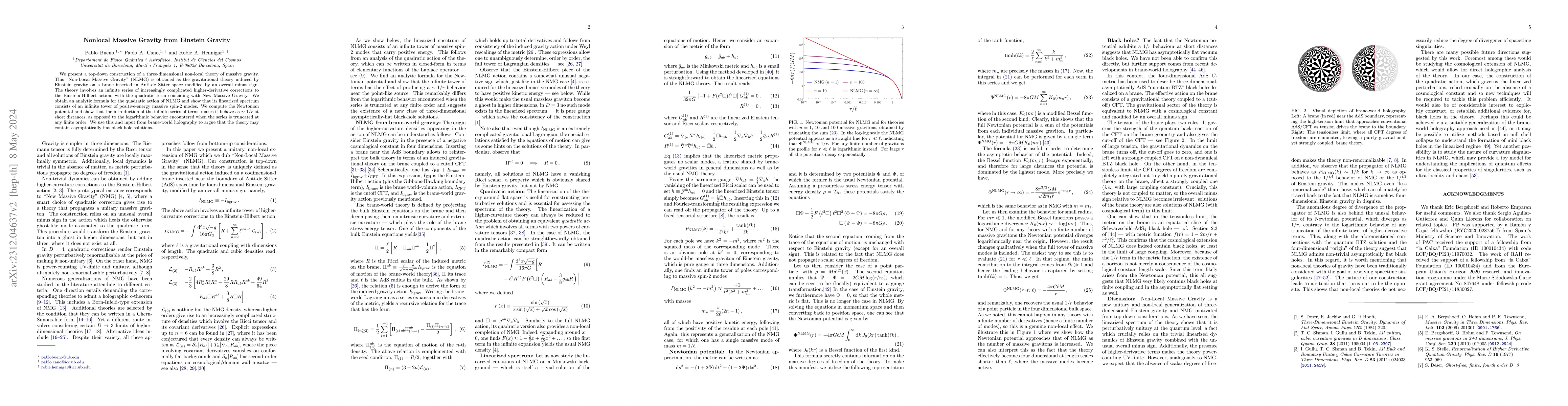 Thumbnail for Nonlocal Massive Gravity from Einstein Gravity