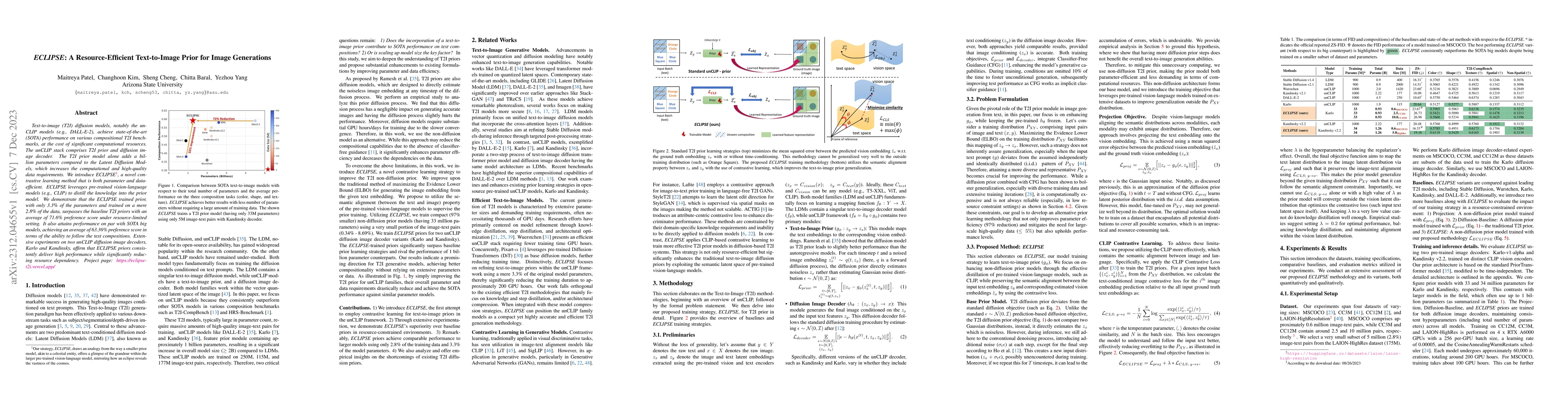 Thumbnail for ECLIPSE: A Resource-Efficient Text-to-Image Prior for Image Generations