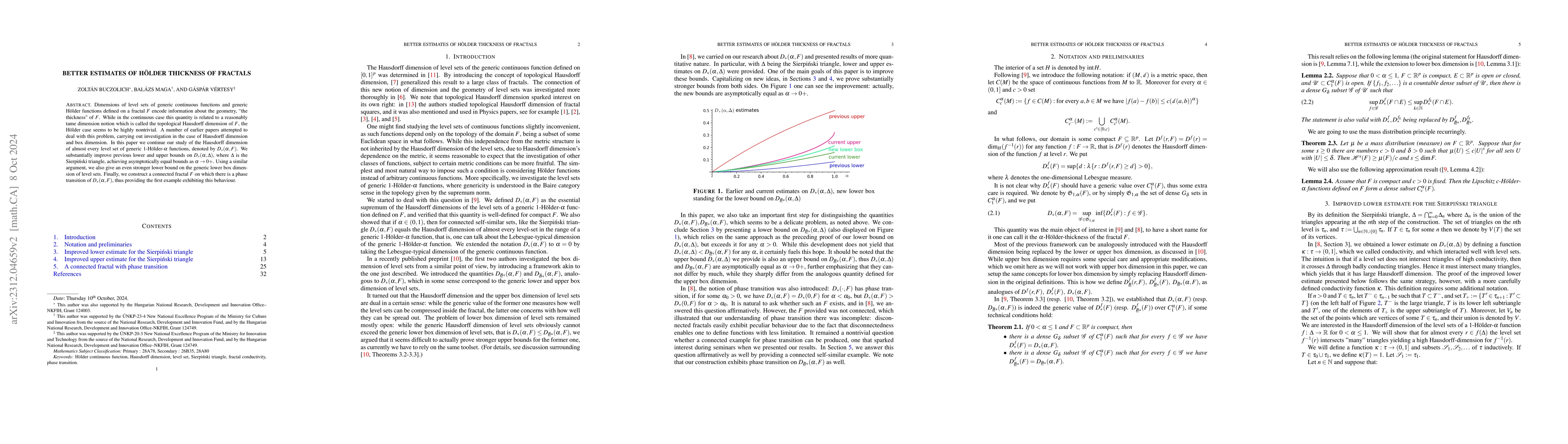 Thumbnail for Better estimates of H\"older thickness of fractals