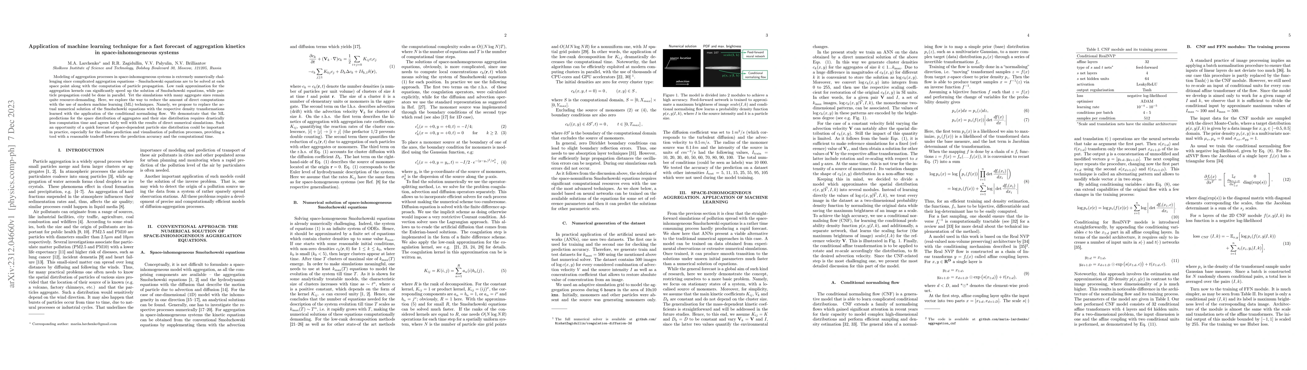 Thumbnail for Application of machine learning technique for a fast forecast of
  aggregation kinetics in space-inhomogeneous systems