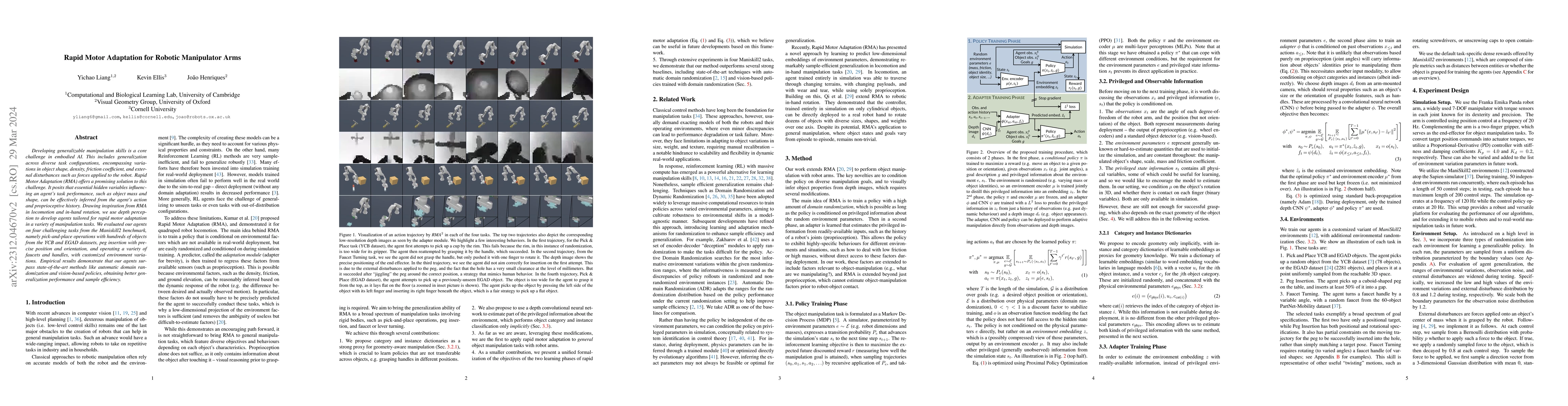 Thumbnail for Rapid Motor Adaptation for Robotic Manipulator Arms