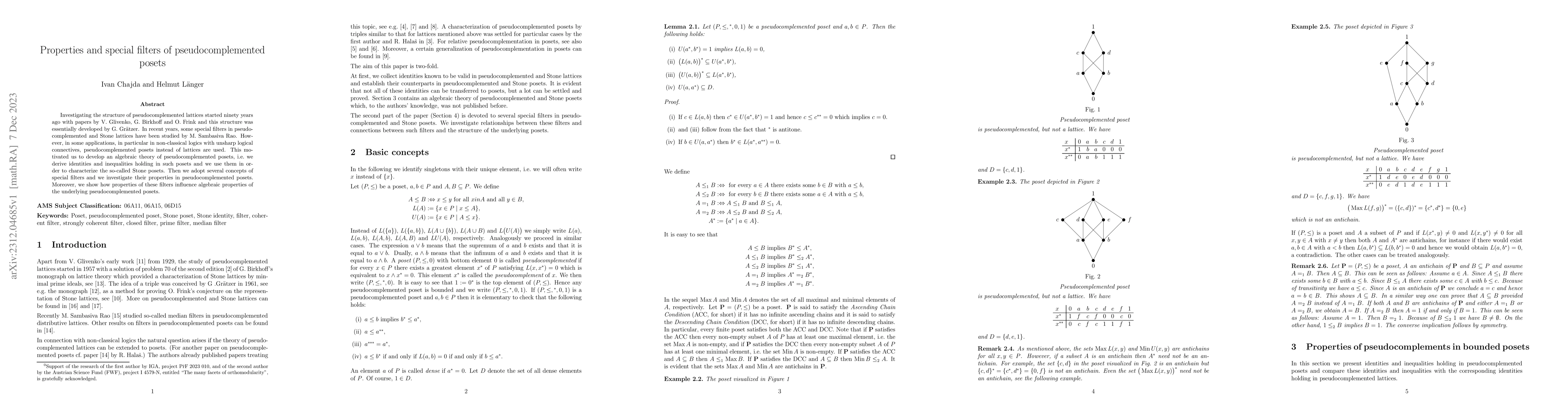 Thumbnail for Properties and special filters of pseudocomplemented posets