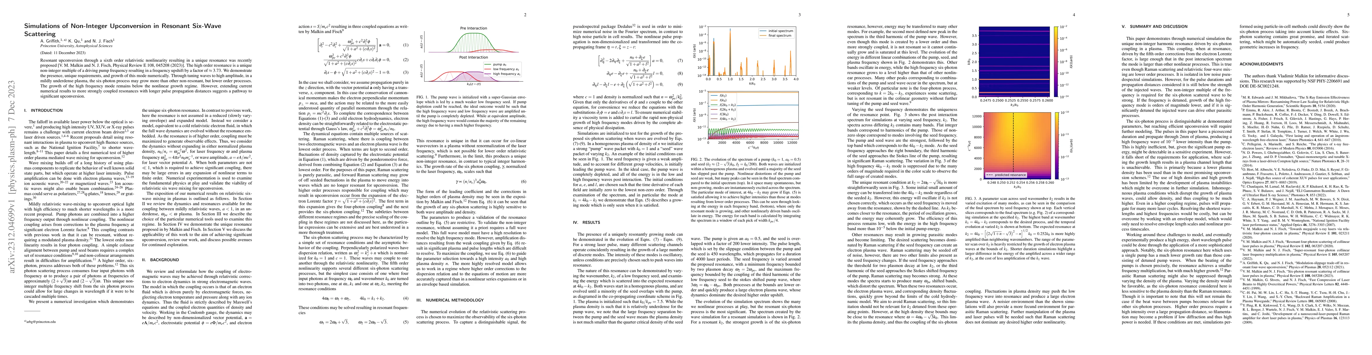 Thumbnail for Simulations of Non-Integer Upconversion in Resonant Six-Wave Scattering