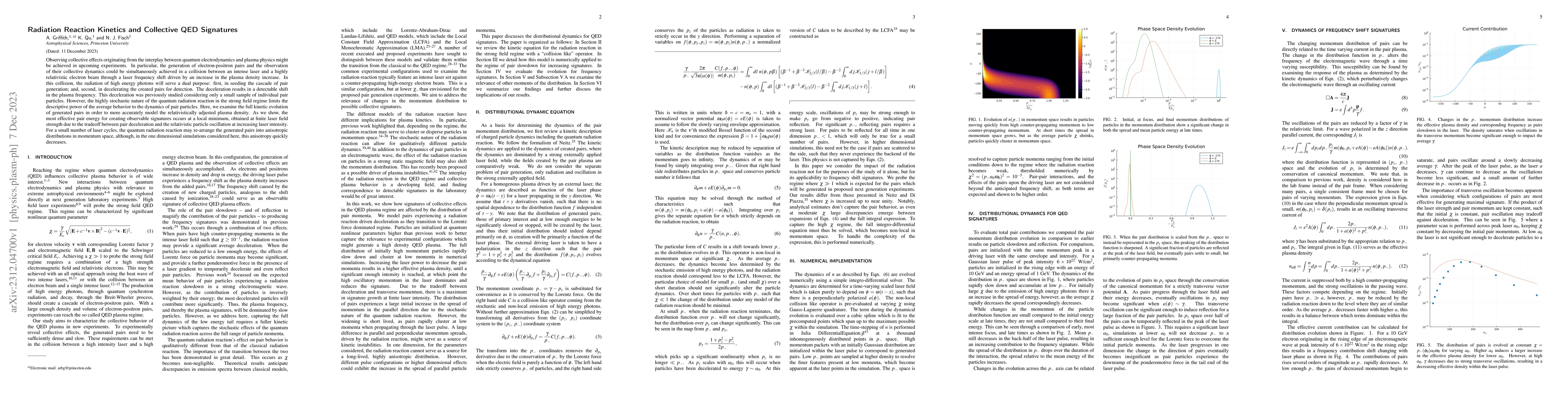 Thumbnail for Radiation Reaction Kinetics and Collective QED Signatures