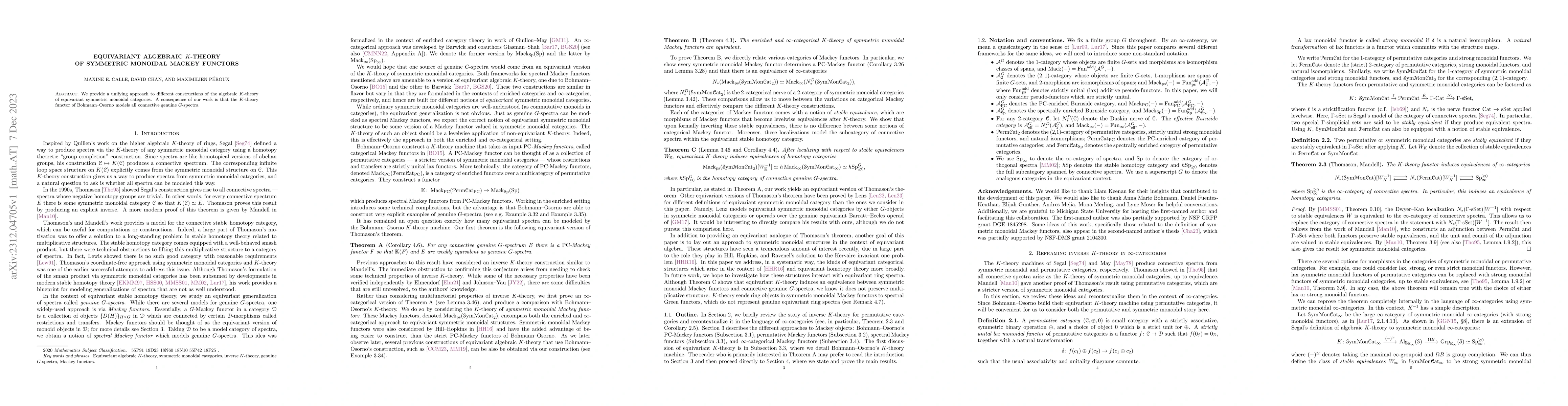 Thumbnail for Equivariant algebraic $K$-theory of symmetric monoidal Mackey functors