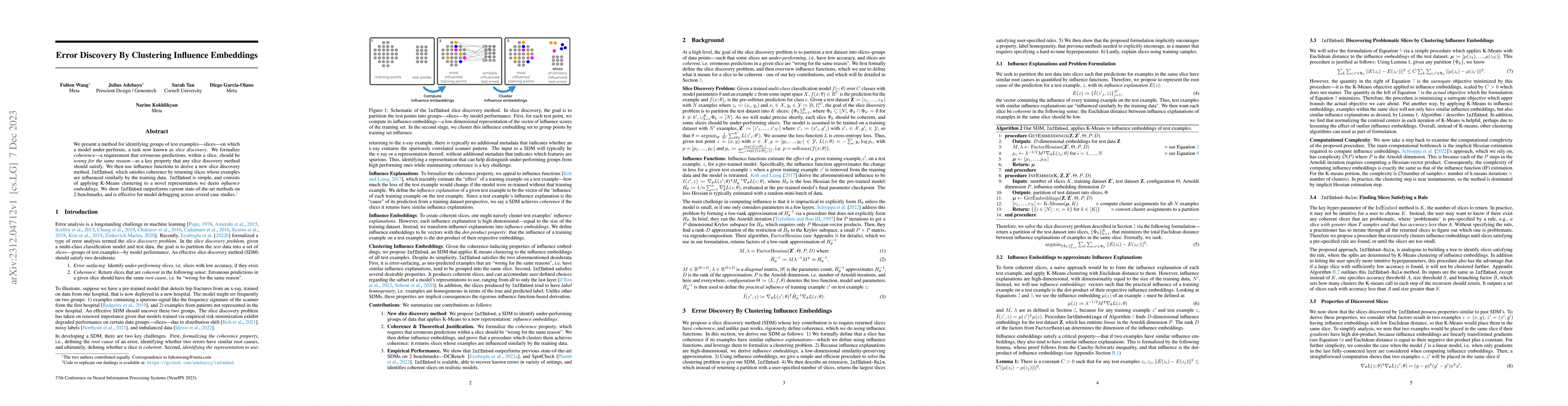 Thumbnail for Error Discovery by Clustering Influence Embeddings