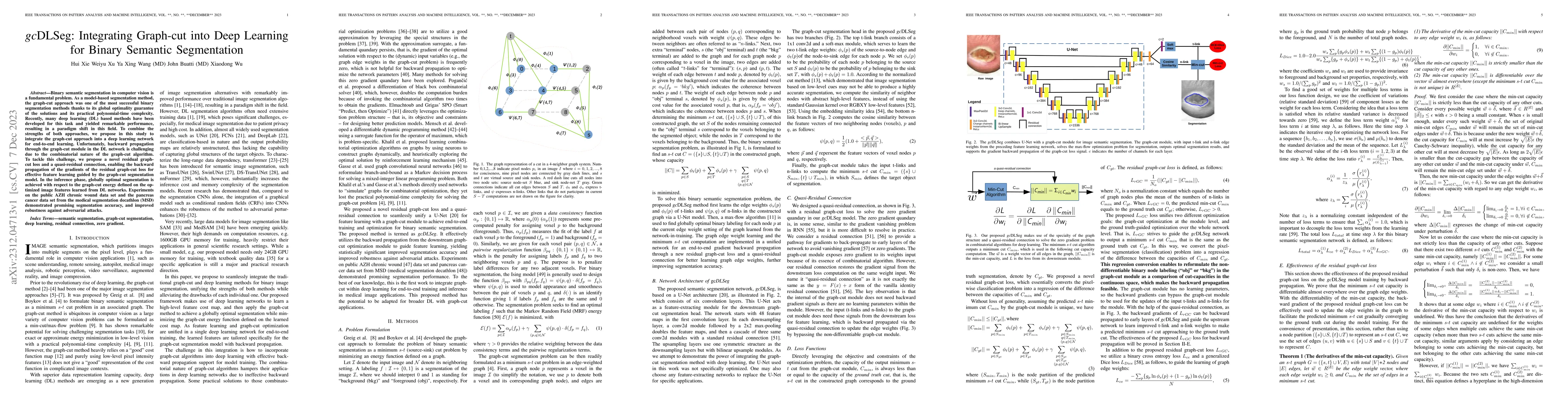 Thumbnail for gcDLSeg: Integrating Graph-cut into Deep Learning for Binary Semantic
  Segmentation