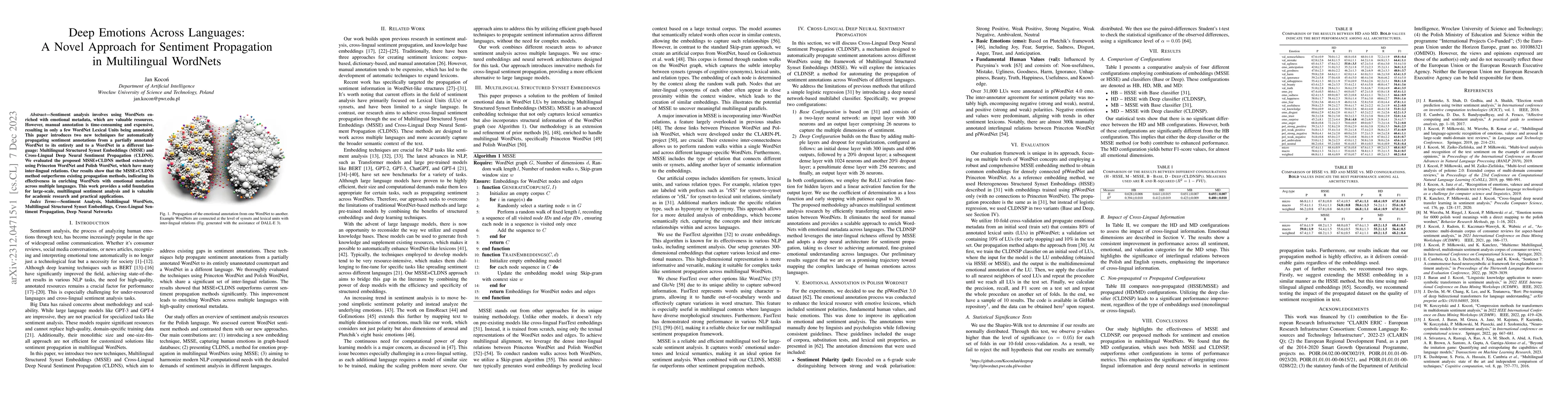 Thumbnail for Deep Emotions Across Languages: A Novel Approach for Sentiment
  Propagation in Multilingual WordNets