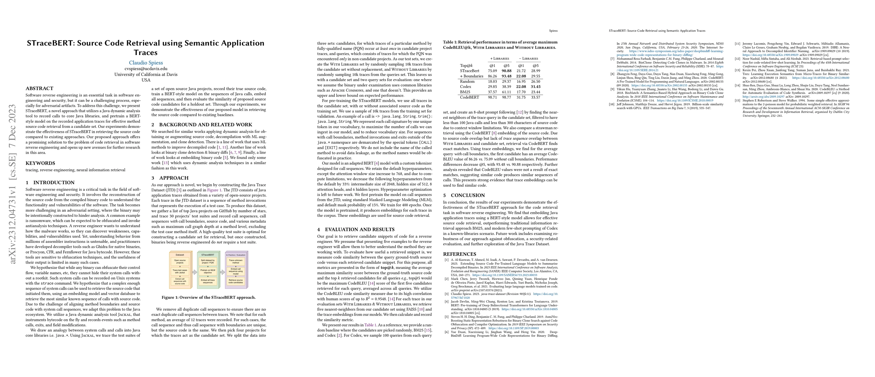 Thumbnail for STraceBERT: Source Code Retrieval using Semantic Application Traces