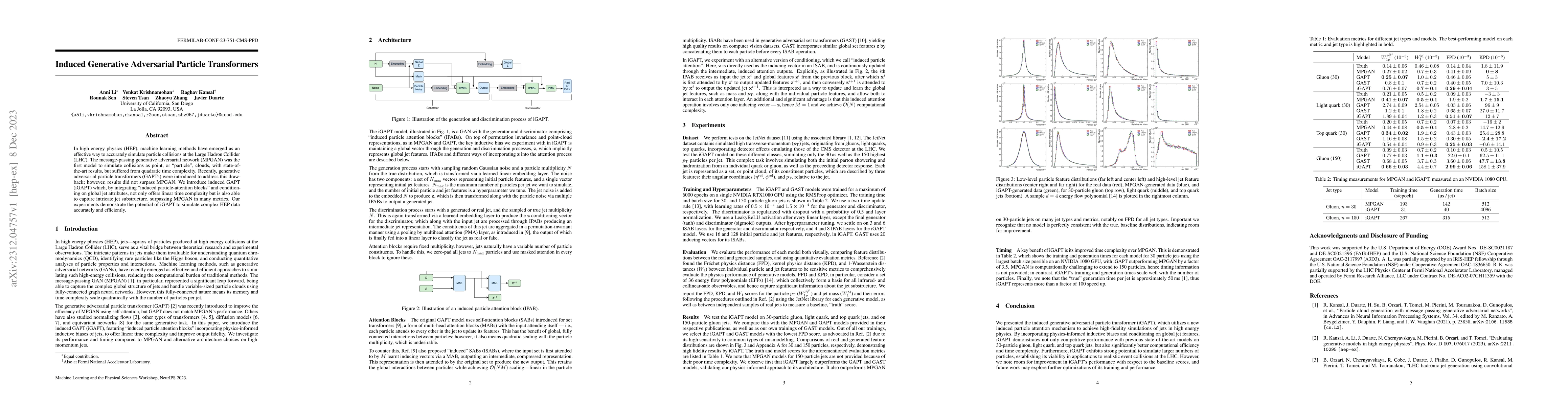 Thumbnail for Induced Generative Adversarial Particle Transformers