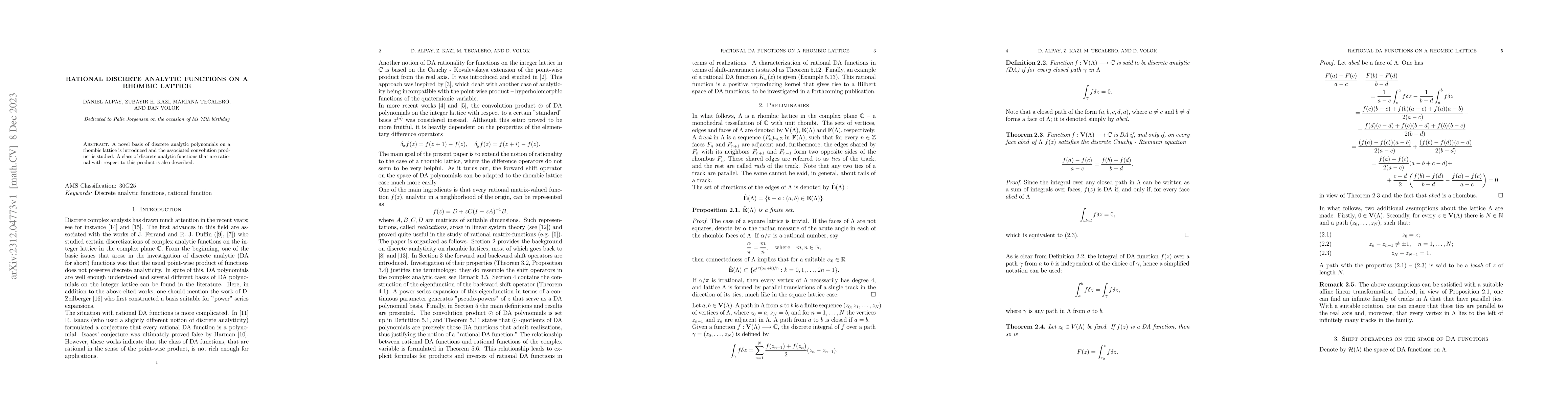 Thumbnail for Rational discrete analytic functions on a rhombic lattice
