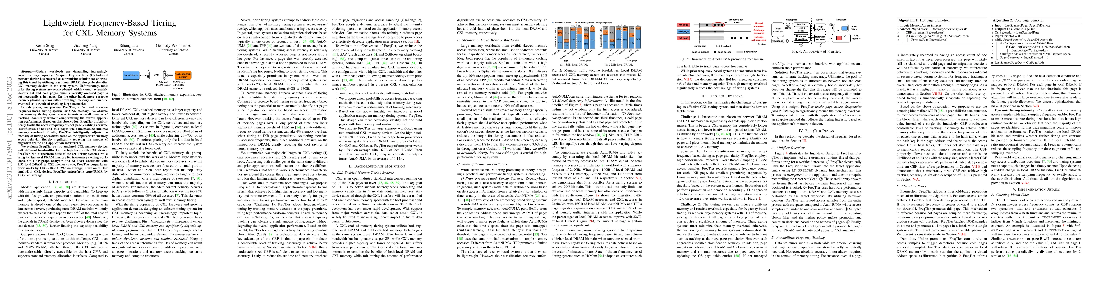 Thumbnail for Lightweight Frequency-Based Tiering for CXL Memory Systems