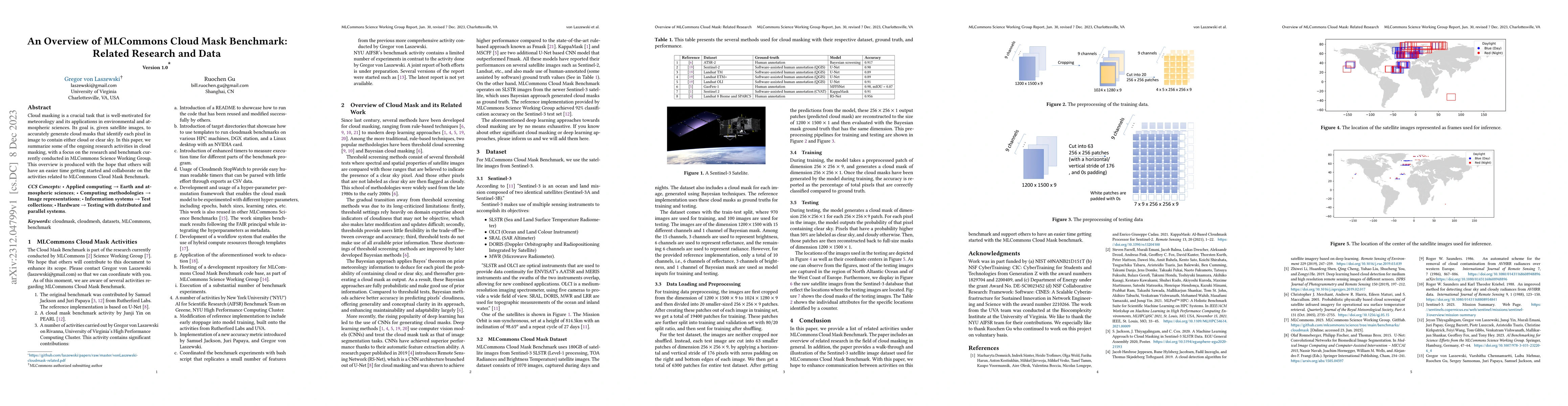 Thumbnail for An Overview of MLCommons Cloud Mask Benchmark: Related Research and Data