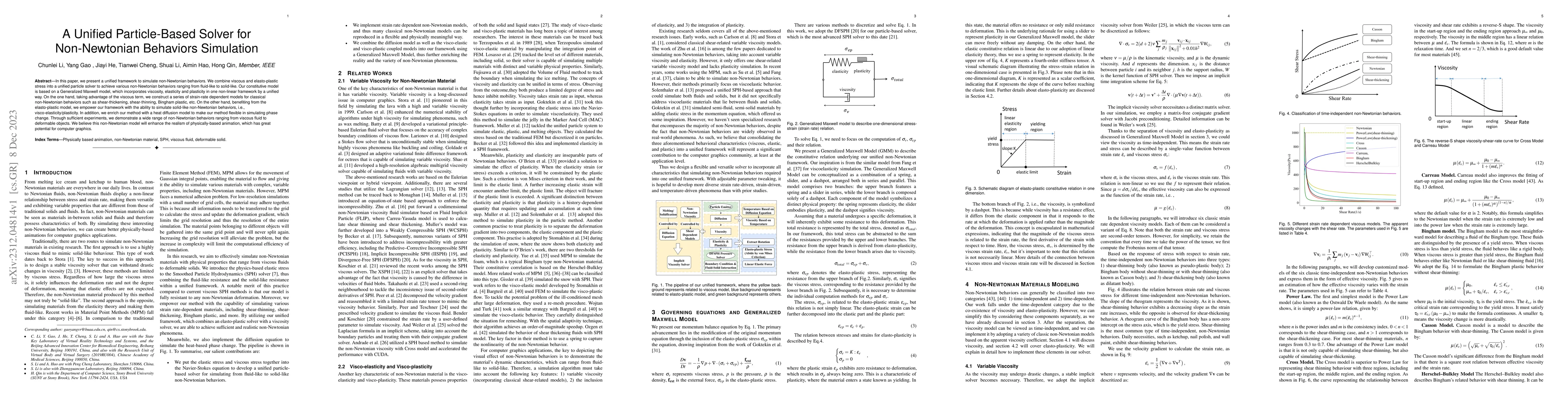 Thumbnail for A Unified Particle-Based Solver for Non-Newtonian Behaviors Simulation