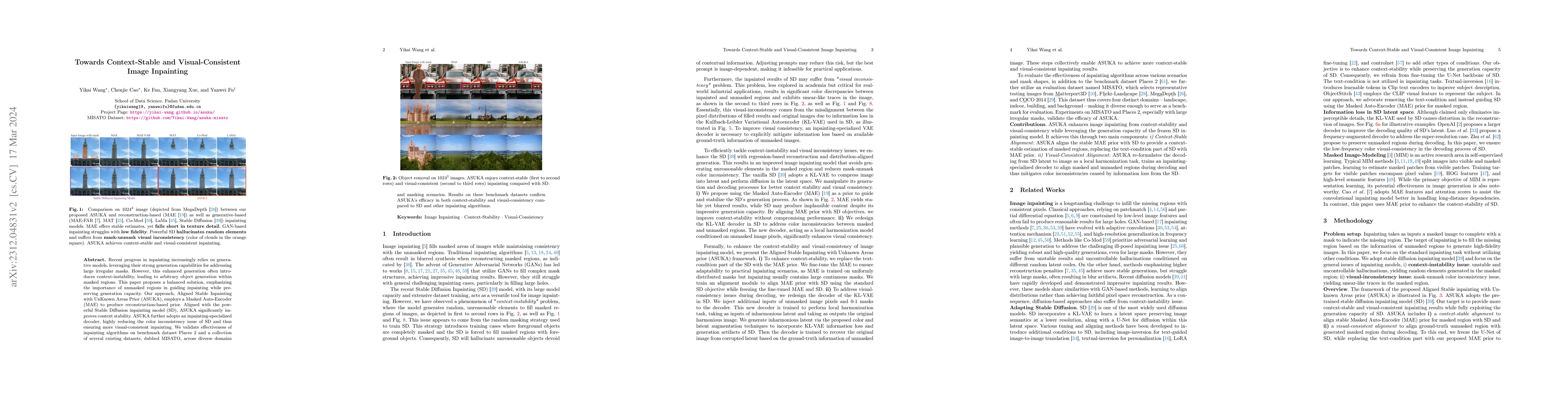Thumbnail for Towards Context-Stable and Visual-Consistent Image Inpainting