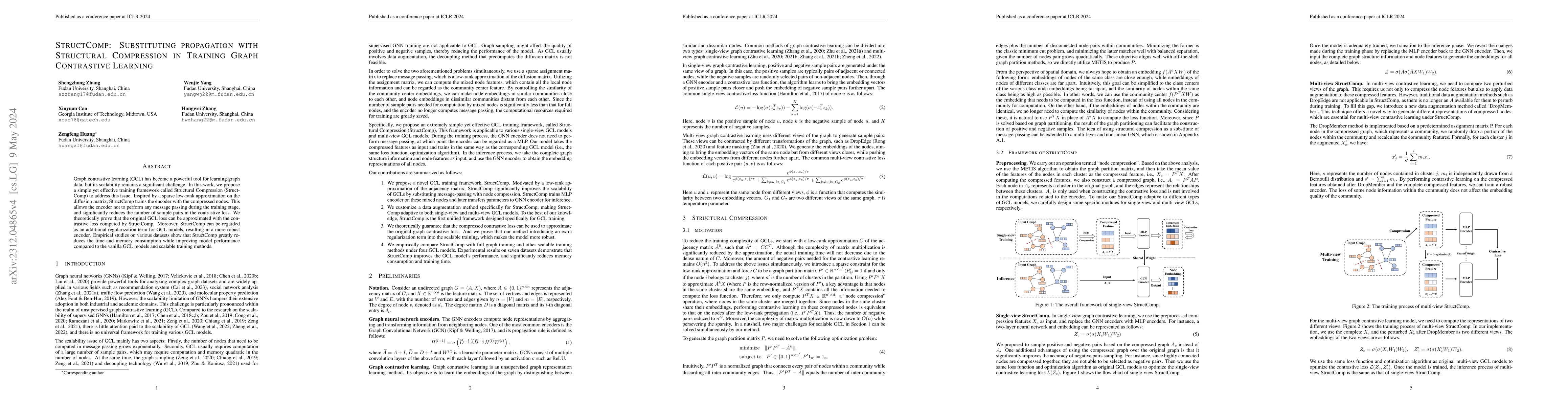 Thumbnail for StructComp: Substituting Propagation with Structural Compression in
  Training Graph Contrastive Learning
