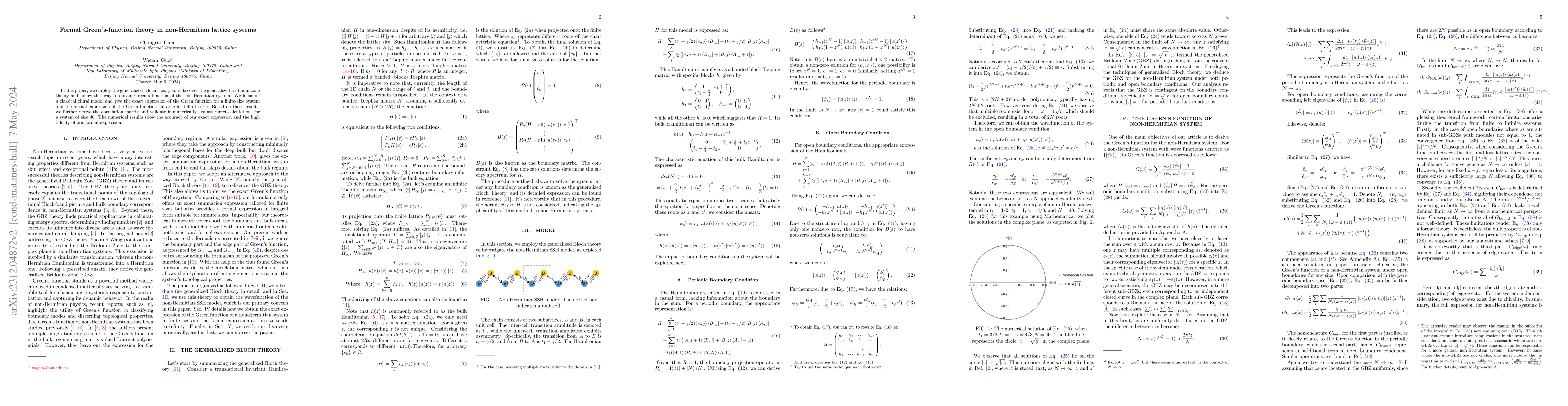 Thumbnail for Formal Green's function theory in non-Hermitian lattice systems