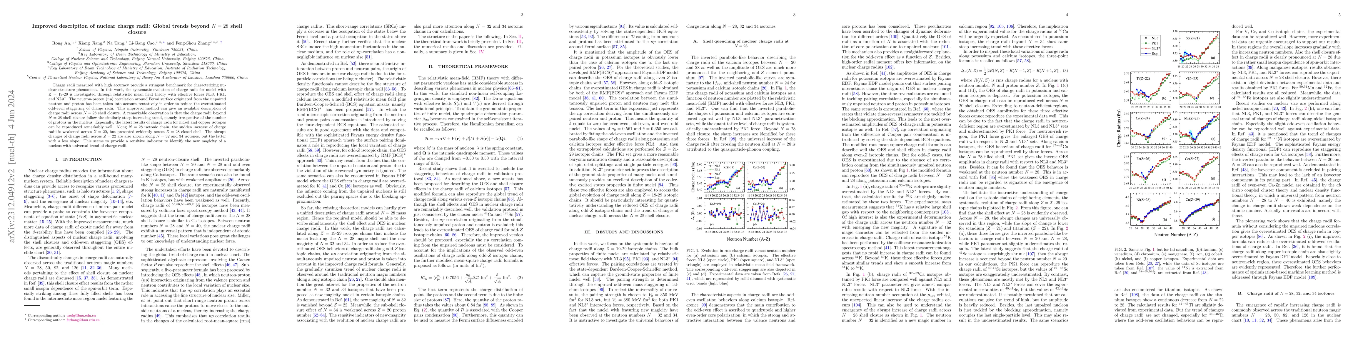 Thumbnail for Improved description of nuclear charge radii: Global trends beyond
  $N=28$ shell closure