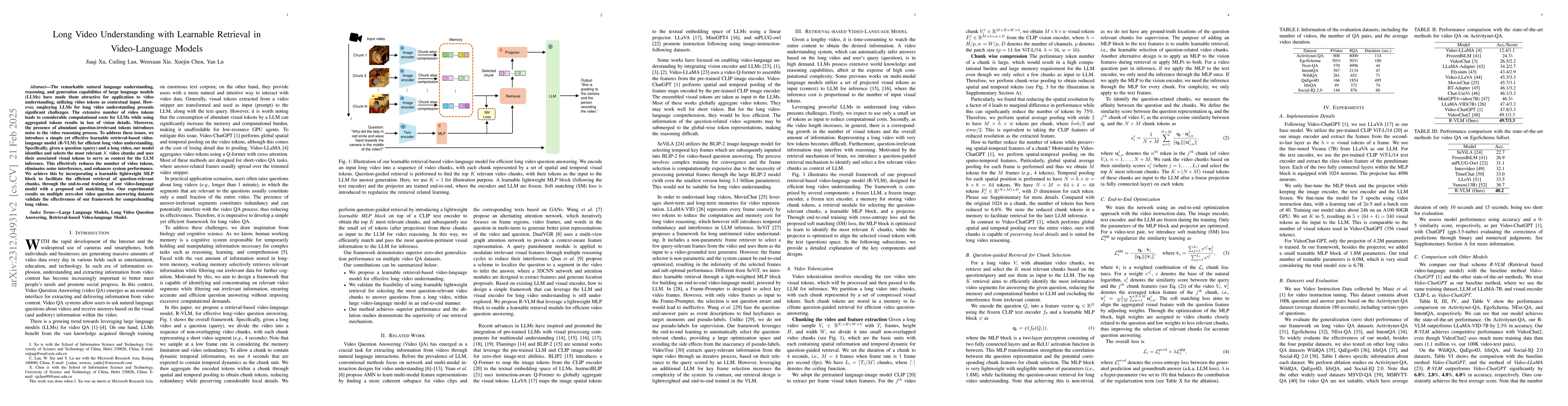 Thumbnail for Retrieval-based Video Language Model for Efficient Long Video Question
  Answering