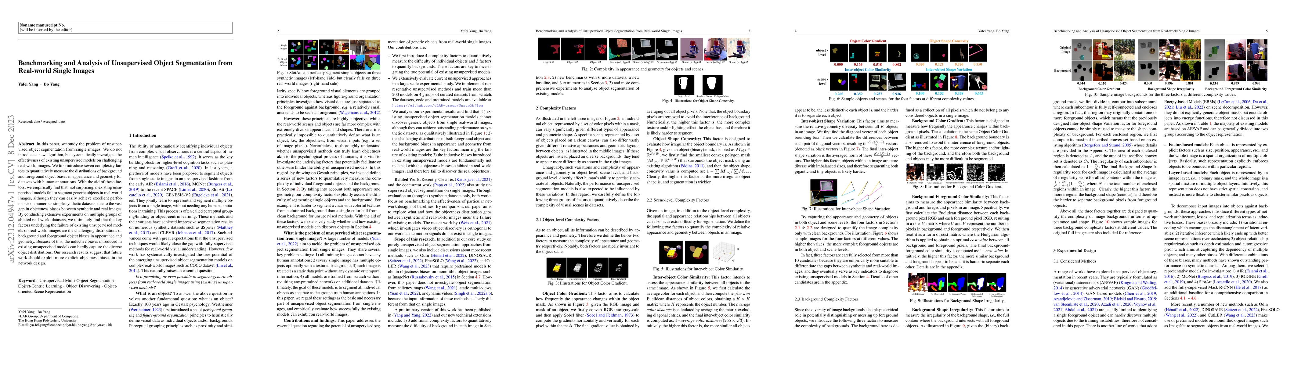 Thumbnail for Benchmarking and Analysis of Unsupervised Object Segmentation from
  Real-world Single Images