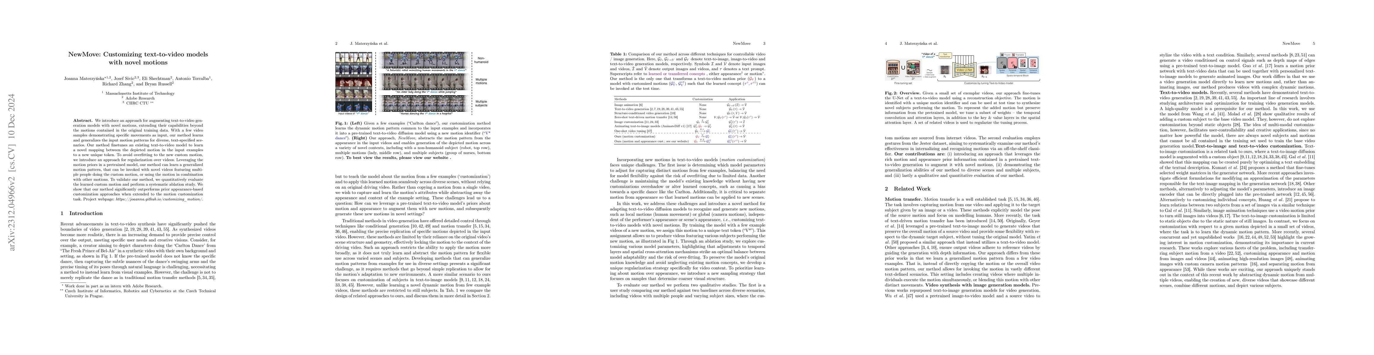 Thumbnail for Customizing Motion in Text-to-Video Diffusion Models