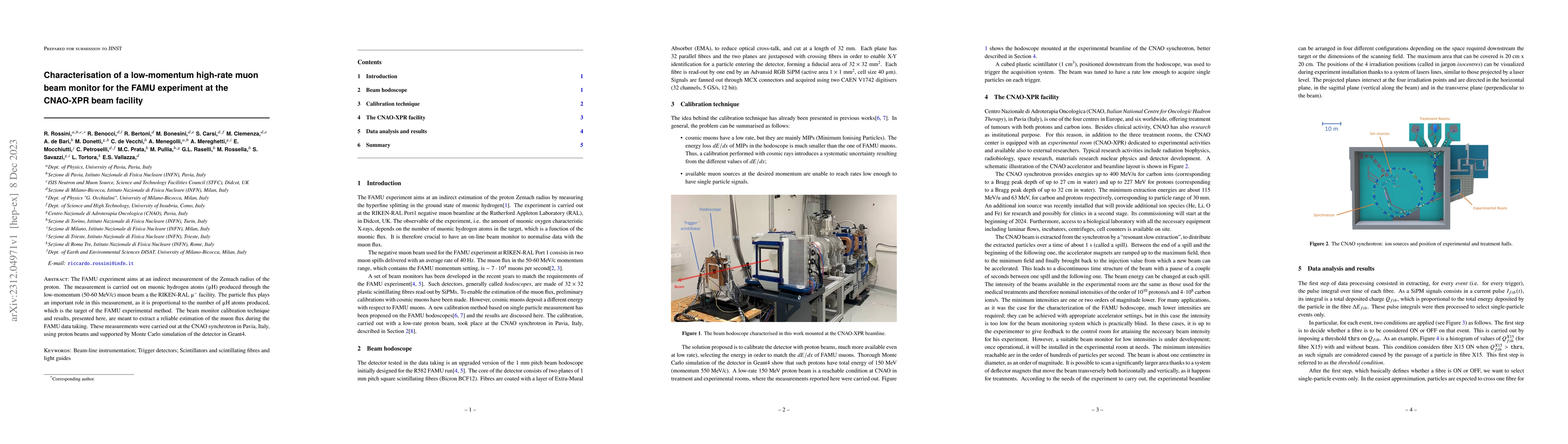 Thumbnail for Characterisation of a low-momentum high-rate muon beam monitor for the
  FAMU experiment at the CNAO-XPR beam facility