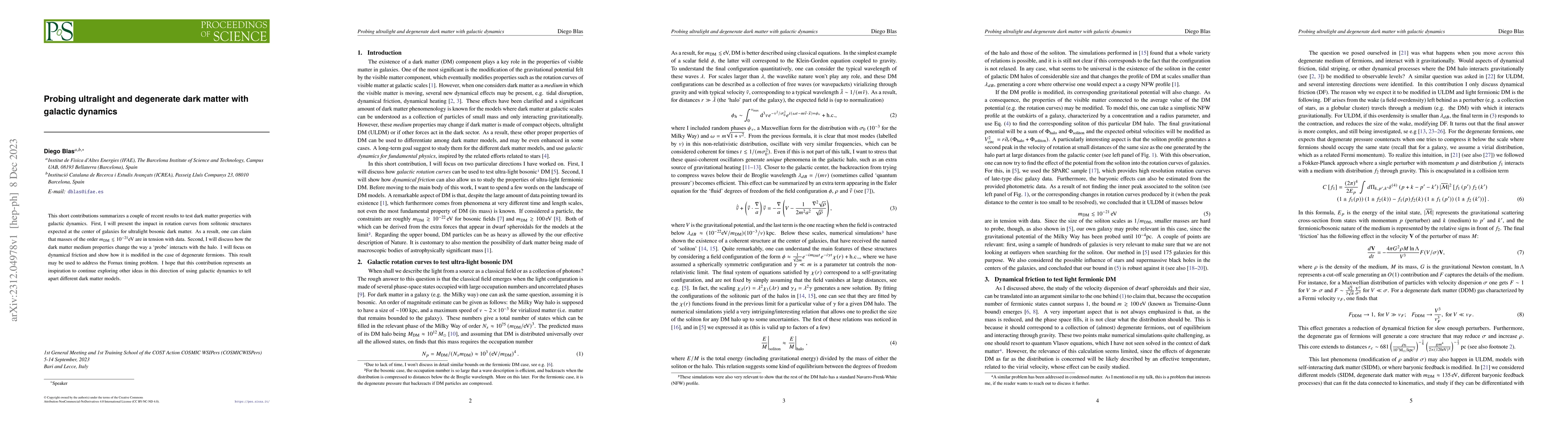 Thumbnail for Probing ultralight and degenerate dark matter with galactic dynamics