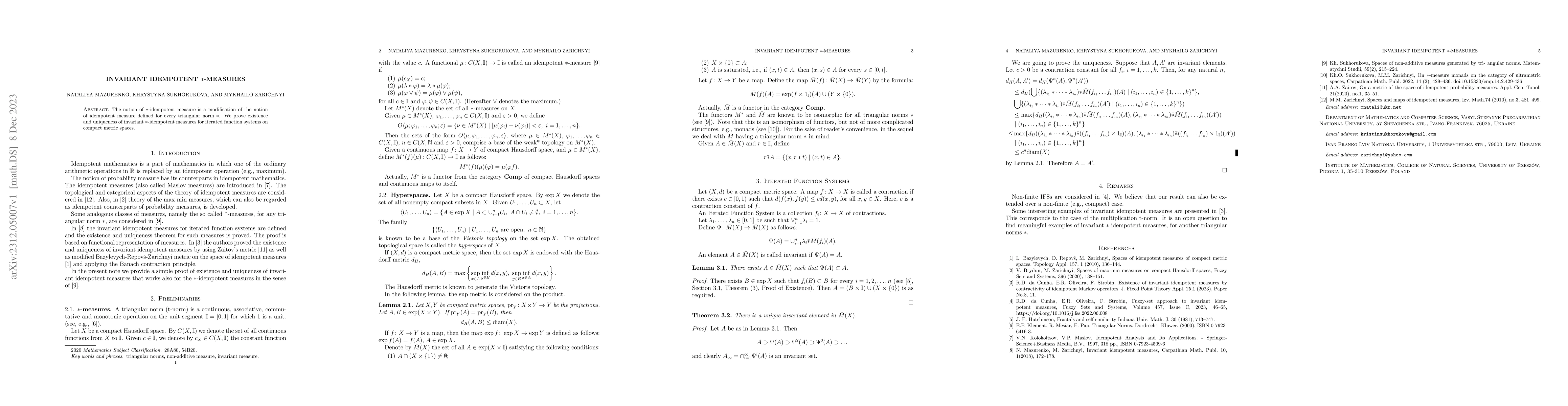 Thumbnail for Invariant idempotent $\ast$-measures