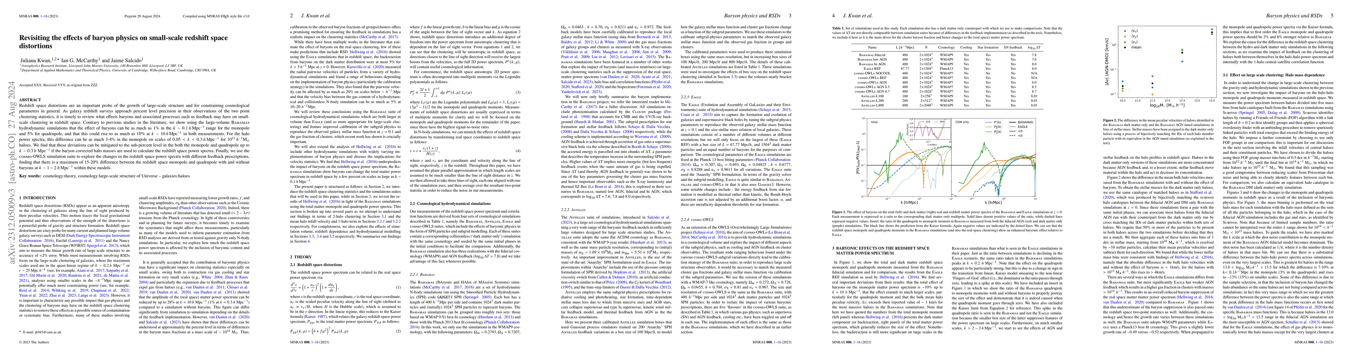 Thumbnail for Revisiting the effects of baryon physics on small-scale redshift space
  distortions