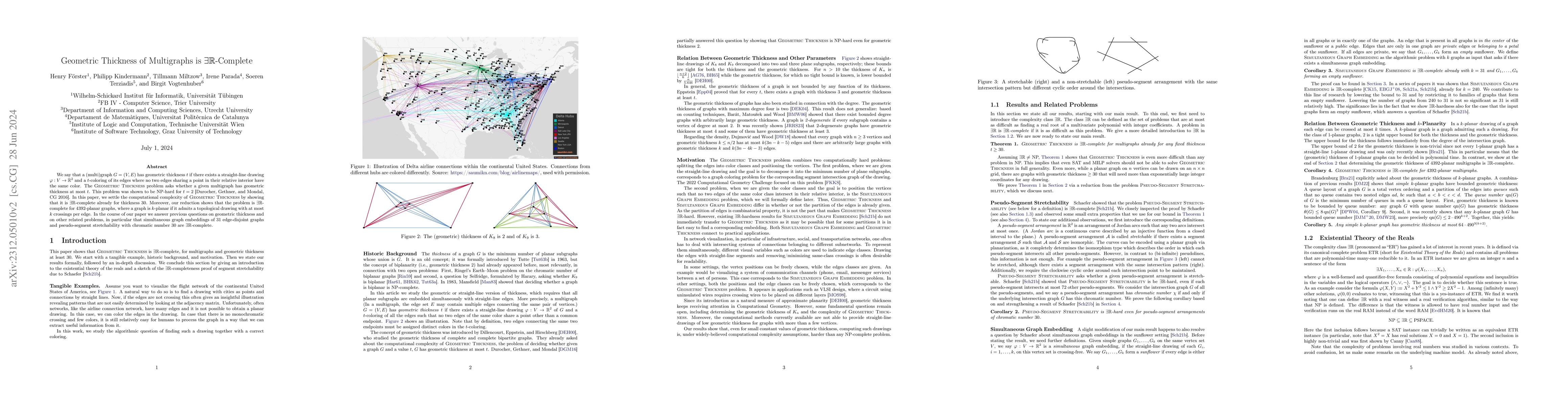 Thumbnail for Geometric Thickness of Multigraphs is $\exists \mathbb{R}$-complete
