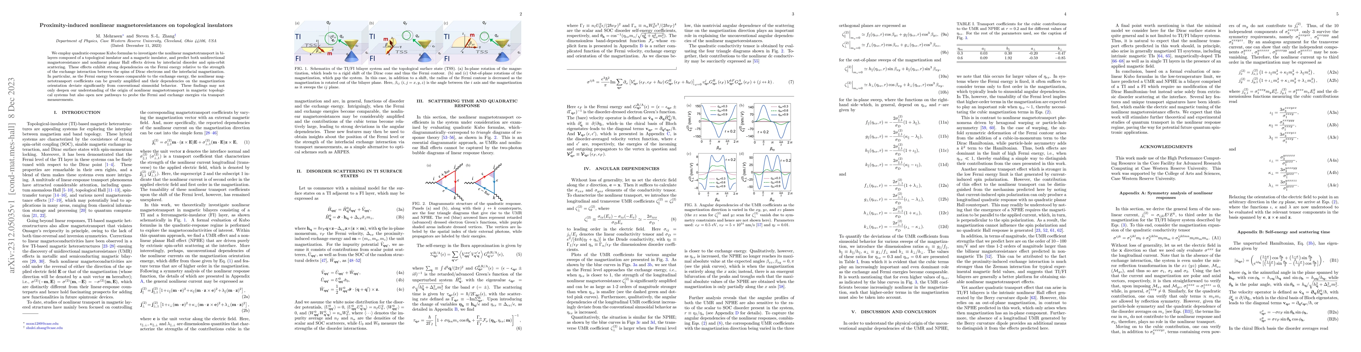 Thumbnail for Proximity-induced nonlinear magnetoresistances on topological insulators