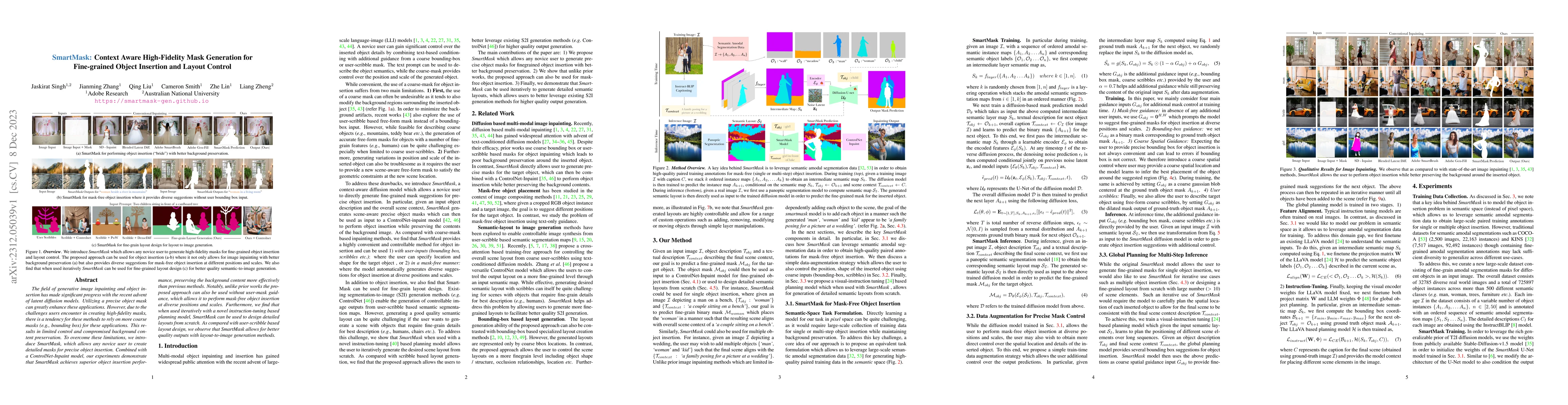 Thumbnail for SmartMask: Context Aware High-Fidelity Mask Generation for Fine-grained
  Object Insertion and Layout Control