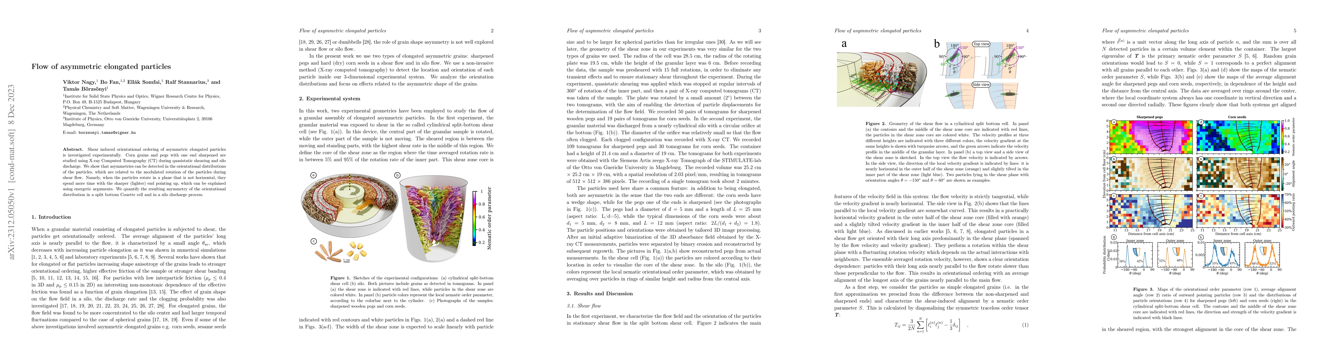 Thumbnail for Flow of asymmetric elongated particles