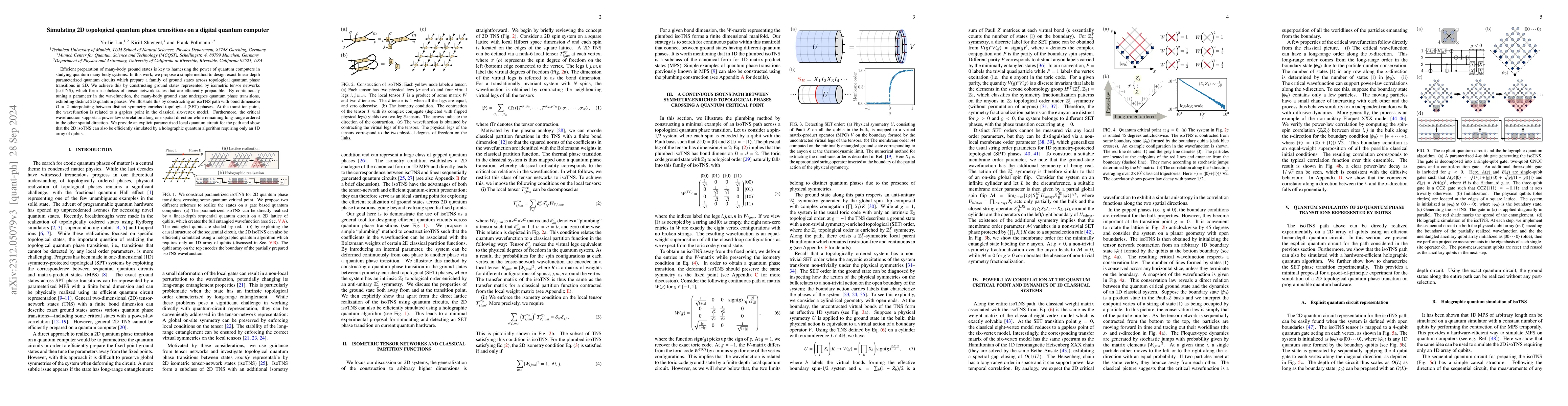Thumbnail for Topological quantum phase transitions in 2D isometric tensor networks