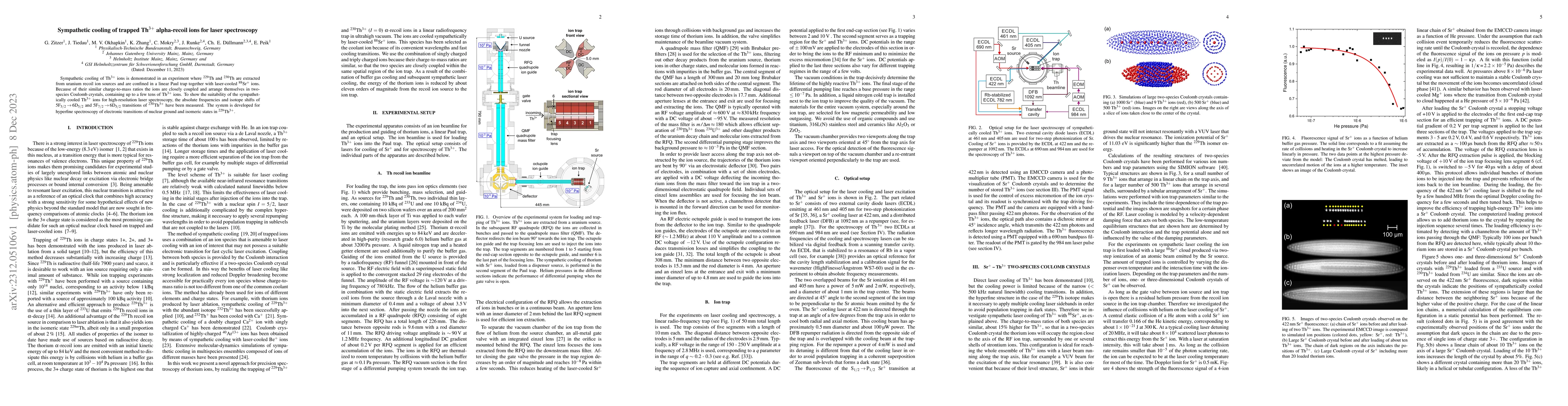 Thumbnail for Sympathetic cooling of trapped Th3+ alpha-recoil ions for laser
  spectroscopy