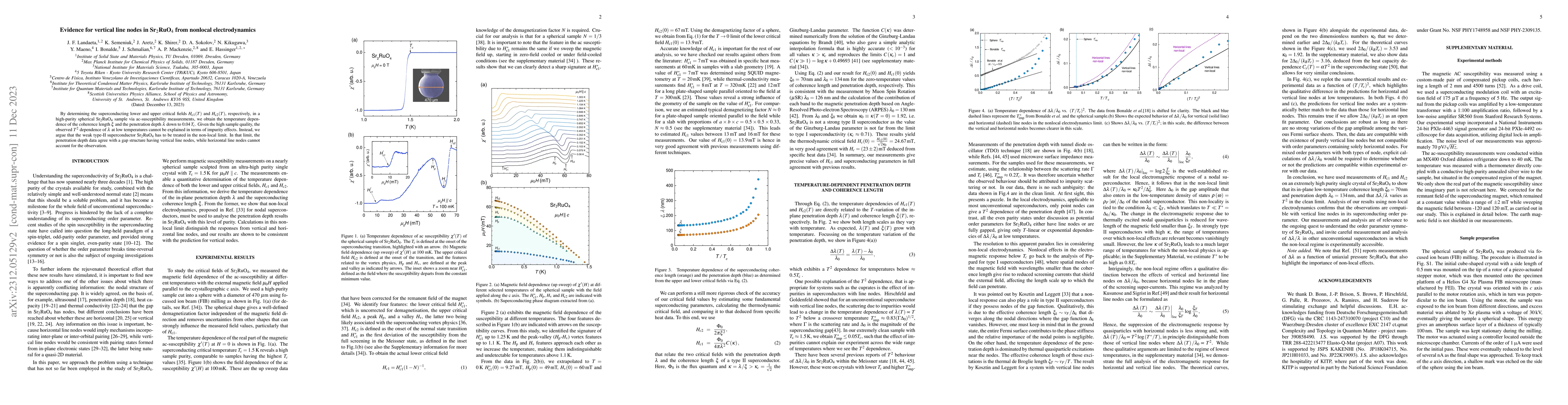 Thumbnail for Evidence for vertical line nodes in Sr$_2$RuO$_4$ from nonlocal
  electrodynamics