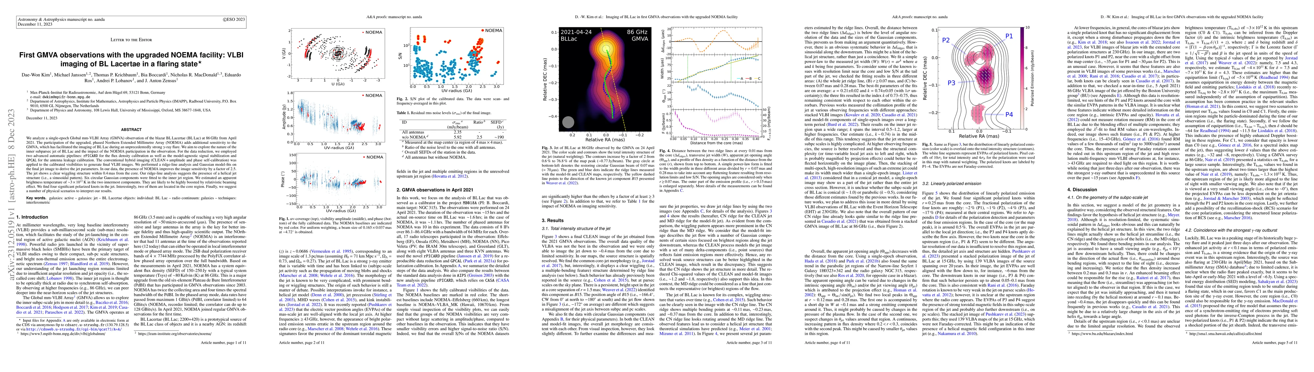 Thumbnail for First GMVA observations with the upgraded NOEMA facility: VLBI imaging
  of BL Lacertae in a flaring state