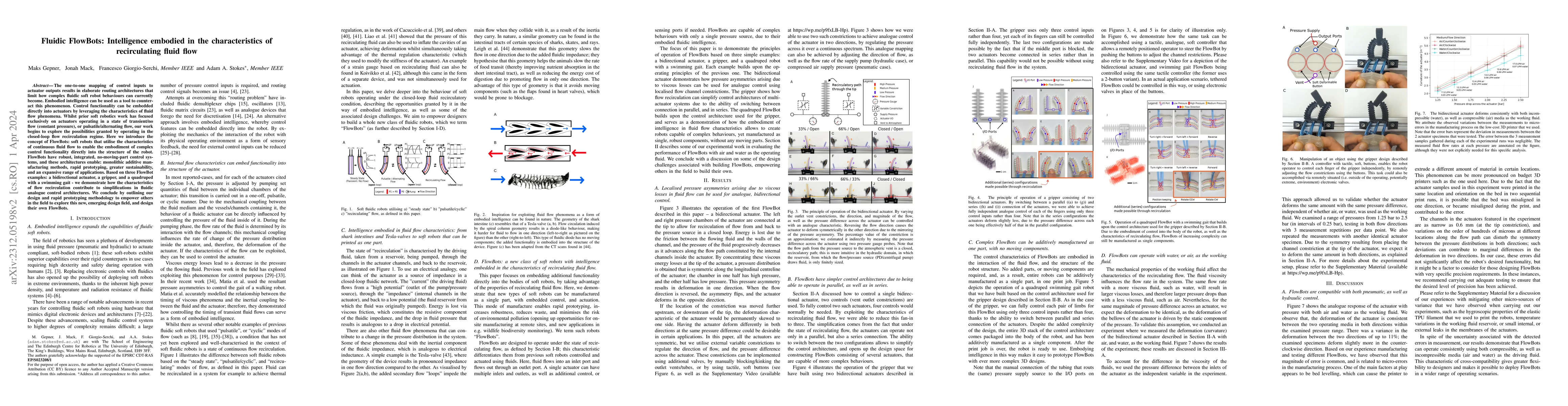 Thumbnail for Fluidic FlowBots: Intelligence embodied in the characteristics of
  recirculating fluid flow