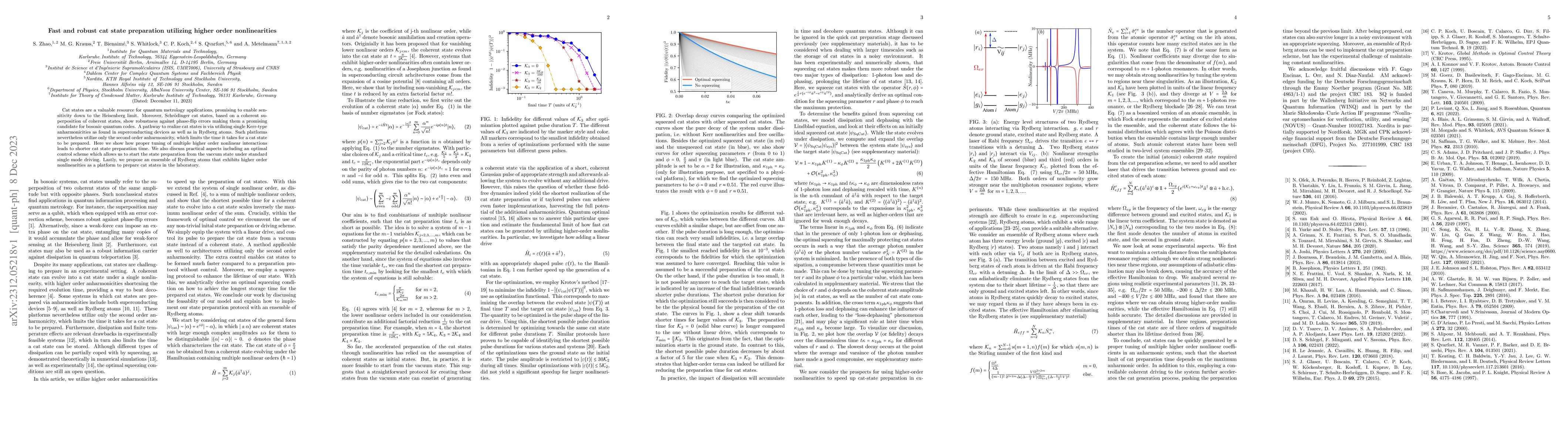 Thumbnail for Fast and robust cat state preparation utilizing higher order
  nonlinearities