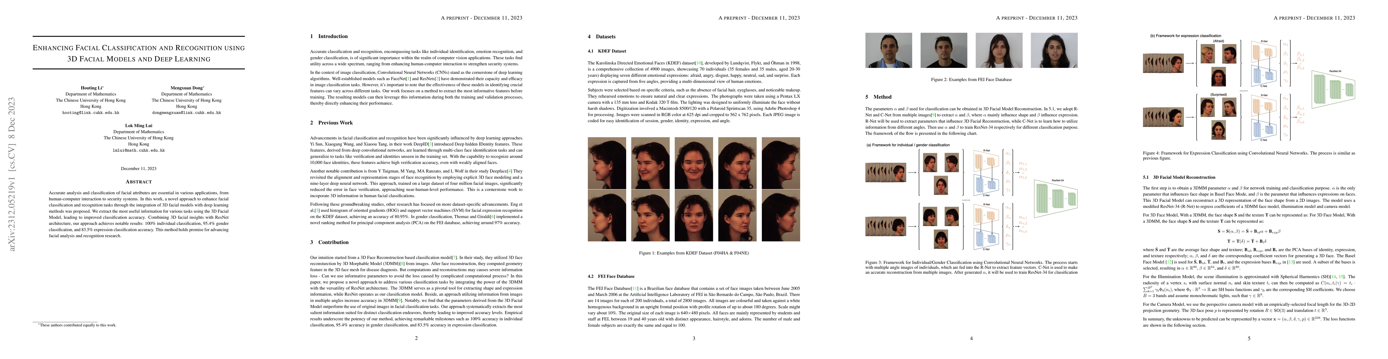 Thumbnail for Enhancing Facial Classification and Recognition using 3D Facial Models
  and Deep Learning