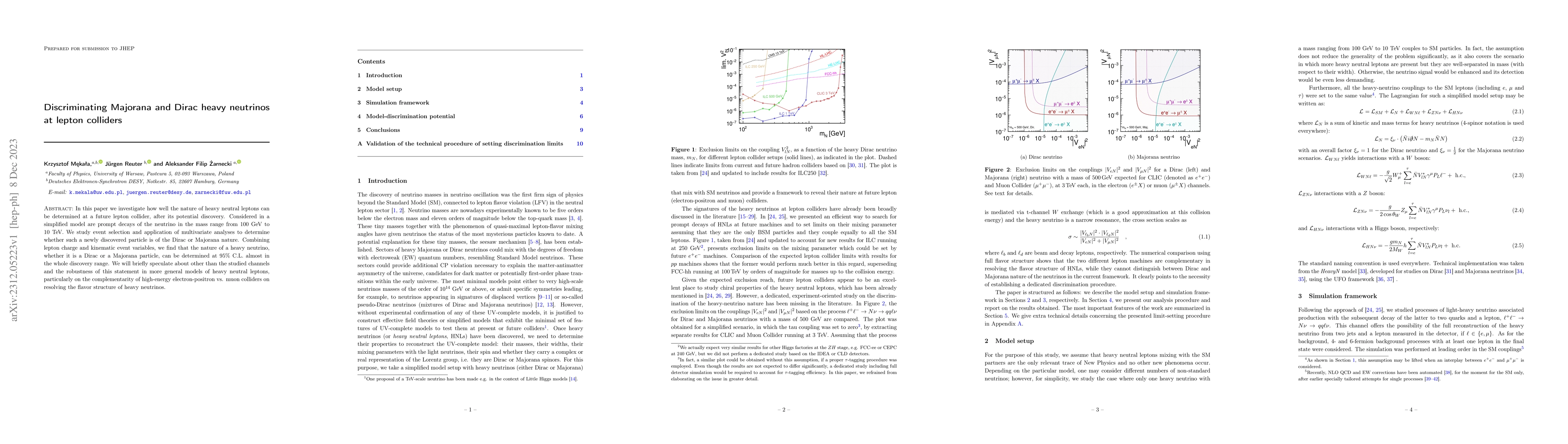 Thumbnail for Discriminating Majorana and Dirac heavy neutrinos at lepton colliders