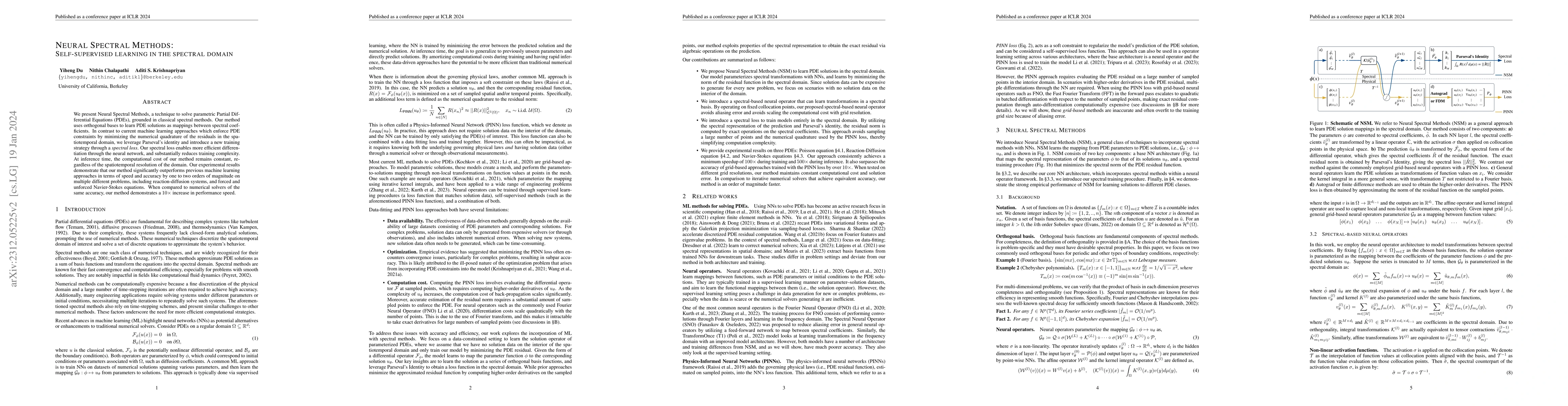 Thumbnail for Neural Spectral Methods: Self-supervised learning in the spectral domain
