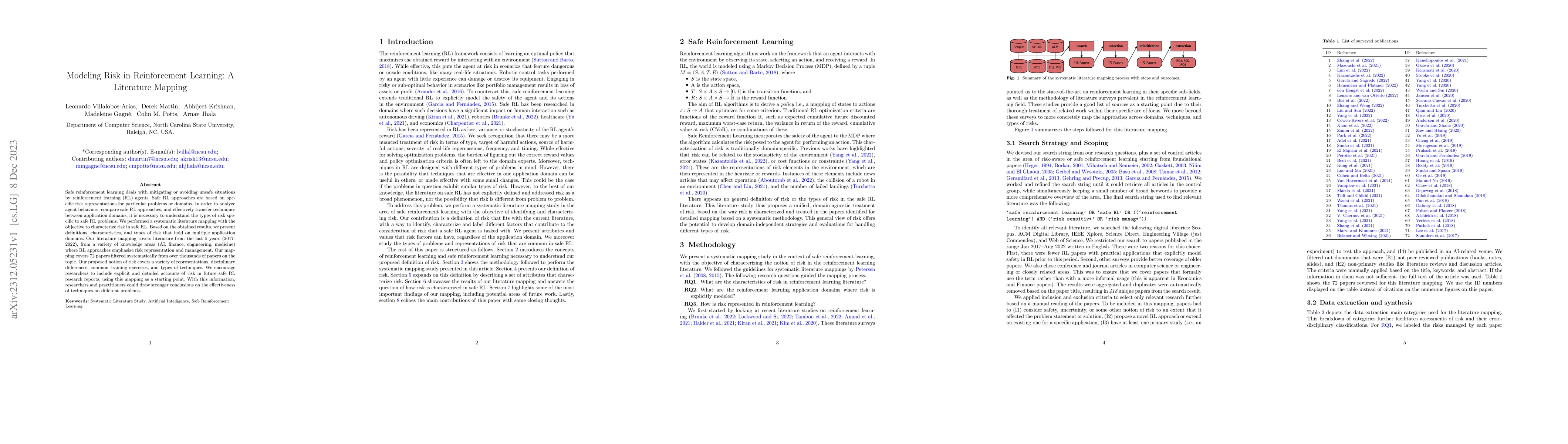 Thumbnail for Modeling Risk in Reinforcement Learning: A Literature Mapping
