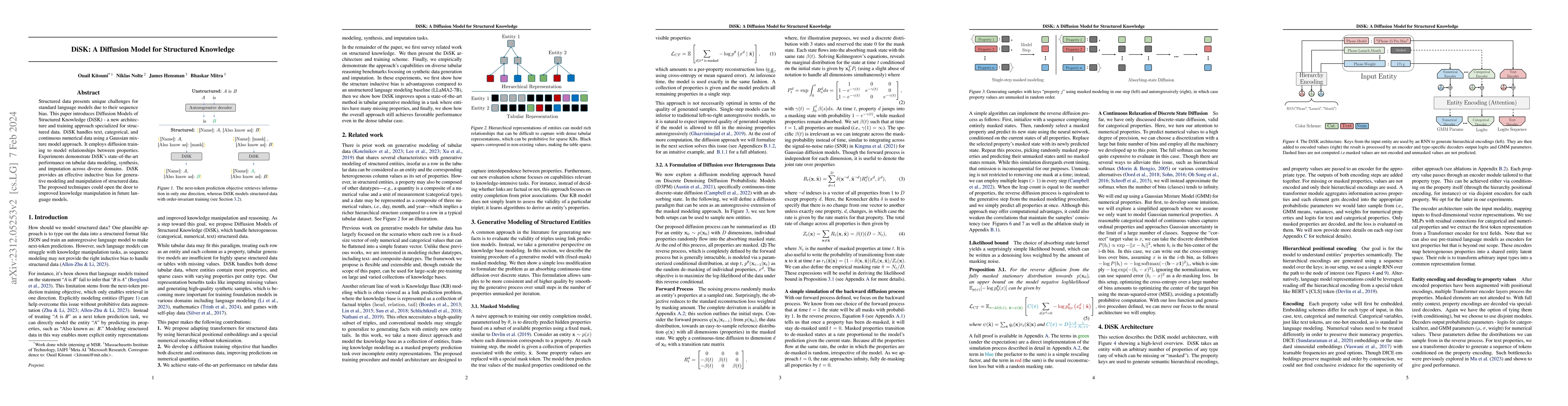 Thumbnail for DiSK: A Diffusion Model for Structured Knowledge
