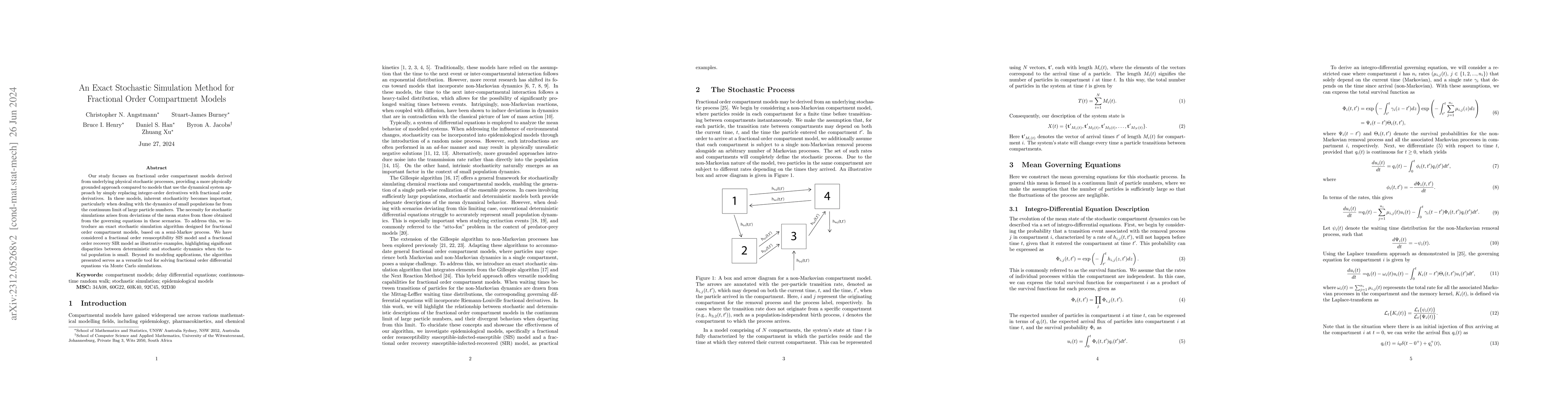 Thumbnail for A Stochastic Simulation Method for Fractional Order Compartment Models