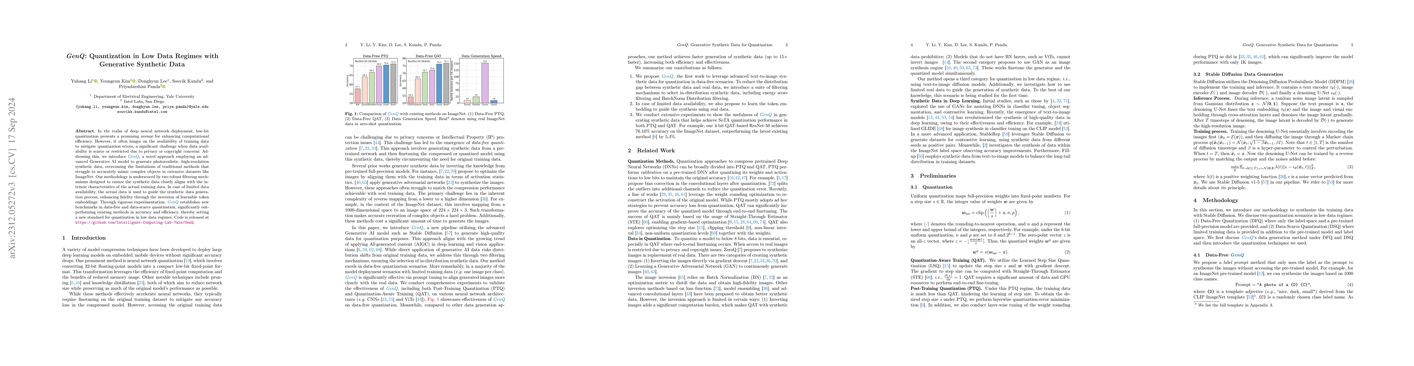 Thumbnail for GenQ: Quantization in Low Data Regimes with Generative Synthetic Data