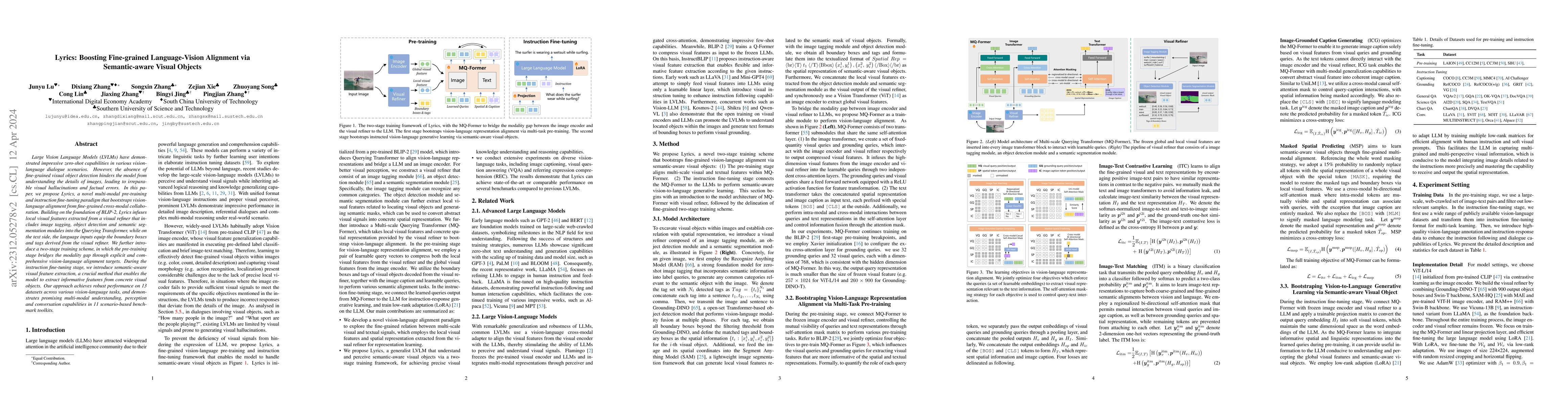 Thumbnail for Lyrics: Boosting Fine-grained Language-Vision Alignment and
  Comprehension via Semantic-aware Visual Objects